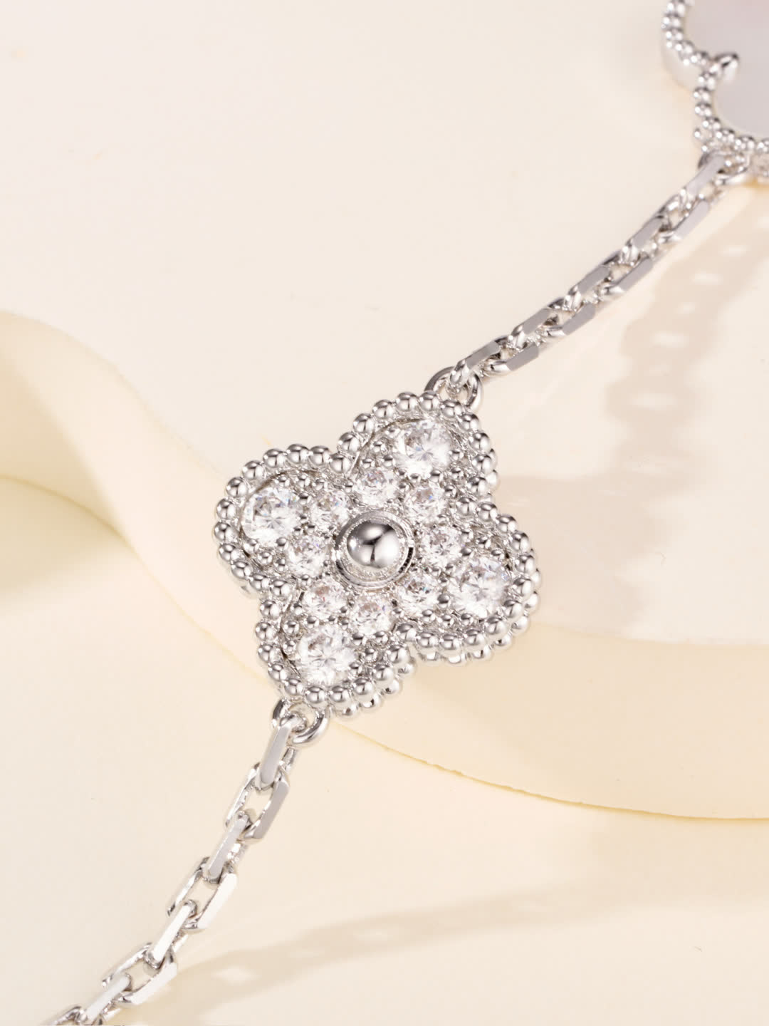 Van Cleef & Arpels Alhambra White Opal Bracelet